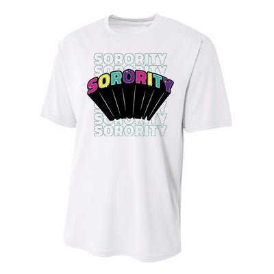 Sorority Retro Colorful Performance Sprint T-Shirt