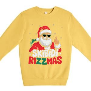 Skibid.I Rizzmas Christmas Santa Claus Merry Rizz Mas Sigmas Premium Crewneck Sweatshirt