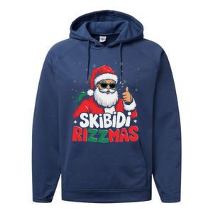 Skibid.I Rizzmas Christmas Santa Claus Merry Rizz Mas Sigmas Performance Fleece Hoodie