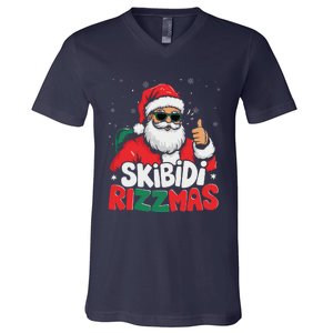 Skibid.I Rizzmas Christmas Santa Claus Merry Rizz Mas Sigmas V-Neck T-Shirt