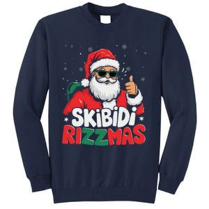 Skibid.I Rizzmas Christmas Santa Claus Merry Rizz Mas Sigmas Tall Sweatshirt