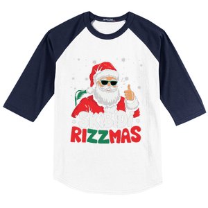 Skibid.I Rizzmas Christmas Santa Claus Merry Rizz Mas Sigmas Baseball Sleeve Shirt