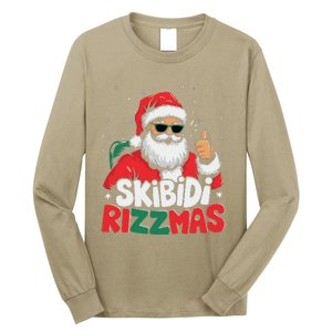 Skibid.I Rizzmas Christmas Santa Claus Merry Rizz Mas Sigmas Long Sleeve Shirt