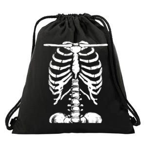 Skeleton Rib Cage Gifts Halloween Costume Skeleton Drawstring Bag