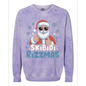 Skibid.I Rizzmas Christmas Santa Claus Merry Rizz Mas Sigmas Colorblast Crewneck Sweatshirt