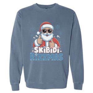 Skibid.I Rizzmas Christmas Santa Claus Merry Rizz Mas Sigmas Garment-Dyed Sweatshirt