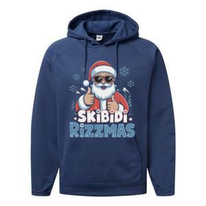 Skibid.I Rizzmas Christmas Santa Claus Merry Rizz Mas Sigmas Performance Fleece Hoodie