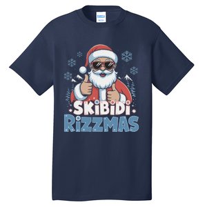 Skibid.I Rizzmas Christmas Santa Claus Merry Rizz Mas Sigmas Tall T-Shirt