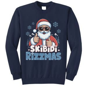 Skibid.I Rizzmas Christmas Santa Claus Merry Rizz Mas Sigmas Tall Sweatshirt