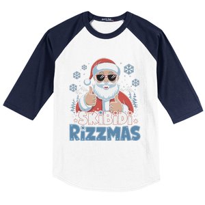 Skibid.I Rizzmas Christmas Santa Claus Merry Rizz Mas Sigmas Baseball Sleeve Shirt