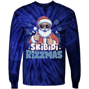 Skibid.I Rizzmas Christmas Santa Claus Merry Rizz Mas Sigmas Tie-Dye Long Sleeve Shirt