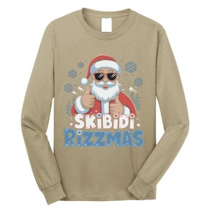 Skibid.I Rizzmas Christmas Santa Claus Merry Rizz Mas Sigmas Long Sleeve Shirt