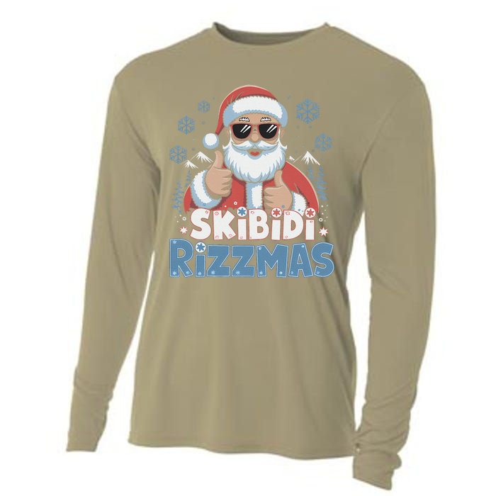 Skibid.I Rizzmas Christmas Santa Claus Merry Rizz Mas Sigmas Cooling Performance Long Sleeve Crew