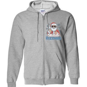 Skibid.I Rizzmas Christmas Santa Claus Merry Rizz Mas Sigmas Full Zip Hoodie