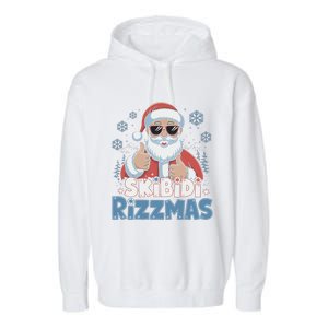 Skibid.I Rizzmas Christmas Santa Claus Merry Rizz Mas Sigmas Garment-Dyed Fleece Hoodie