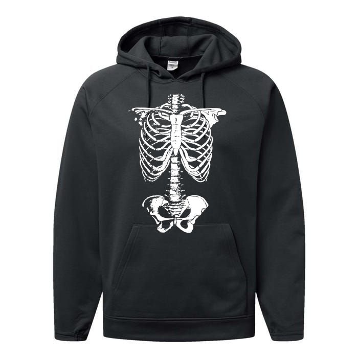 Skeleton Rib Cage Performance Fleece Hoodie