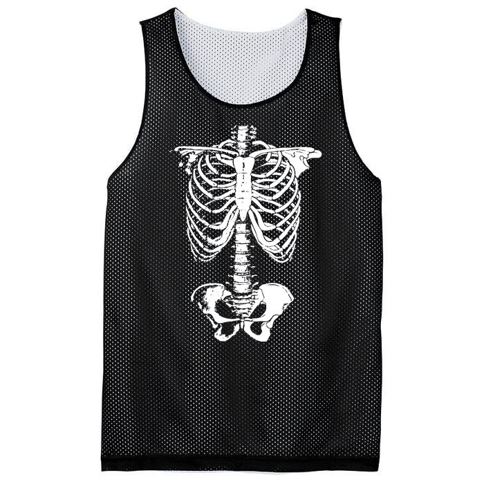 Skeleton Rib Cage Mesh Reversible Basketball Jersey Tank