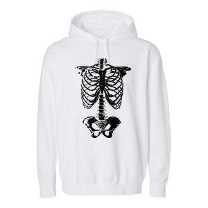 Skeleton Rib Cage Garment-Dyed Fleece Hoodie