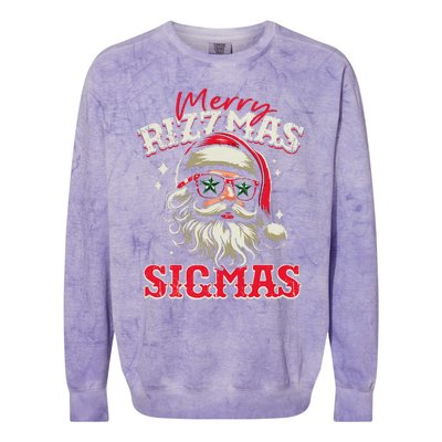 Skibid.I Rizzmas Christmas Rizz Santa Claus Charisma Cool Colorblast Crewneck Sweatshirt