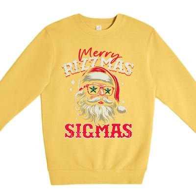 Skibid.I Rizzmas Christmas Rizz Santa Claus Charisma Cool Premium Crewneck Sweatshirt