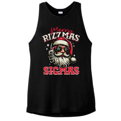 Skibid.I Rizzmas Christmas Rizz Santa Claus Charisma Cool Ladies PosiCharge Tri-Blend Wicking Tank