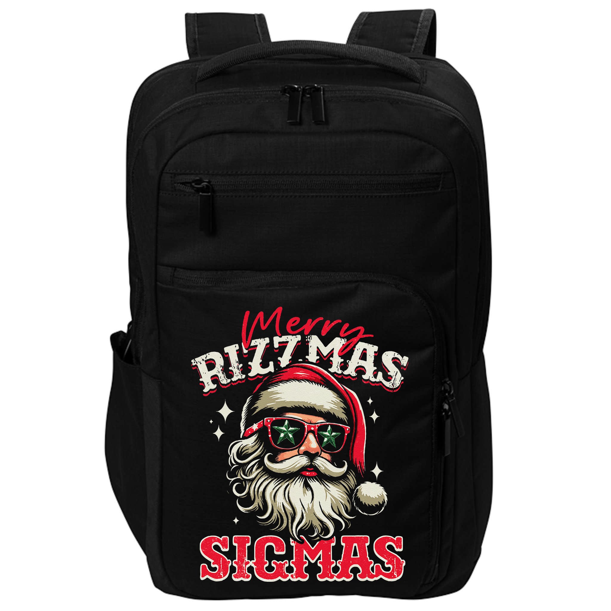 Skibid.I Rizzmas Christmas Rizz Santa Claus Charisma Cool Impact Tech Backpack