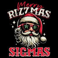 Skibid.I Rizzmas Christmas Rizz Santa Claus Charisma Cool Drawstring Bag