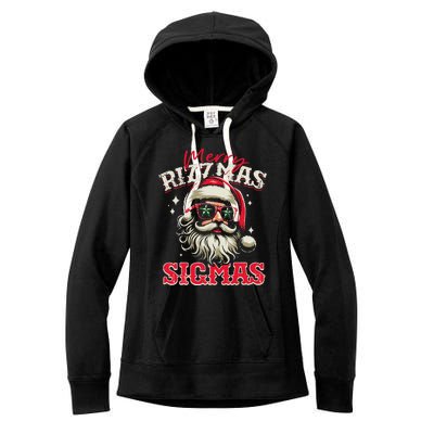 Skibid.I Rizzmas Christmas Rizz Santa Claus Charisma Cool Women's Fleece Hoodie