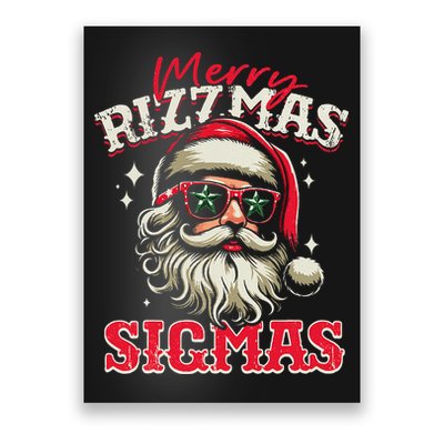Skibid.I Rizzmas Christmas Rizz Santa Claus Charisma Cool Poster