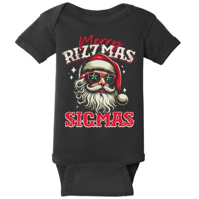 Skibid.I Rizzmas Christmas Rizz Santa Claus Charisma Cool Baby Bodysuit
