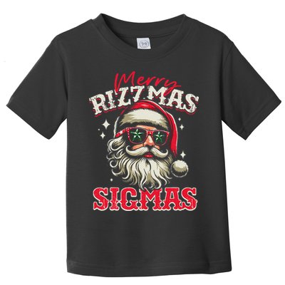 Skibid.I Rizzmas Christmas Rizz Santa Claus Charisma Cool Toddler T-Shirt