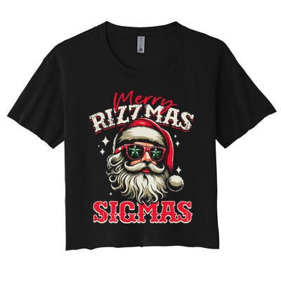 Skibid.I Rizzmas Christmas Rizz Santa Claus Charisma Cool Crop Top
