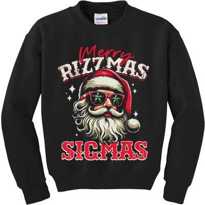 Skibid.I Rizzmas Christmas Rizz Santa Claus Charisma Cool Kids Sweatshirt