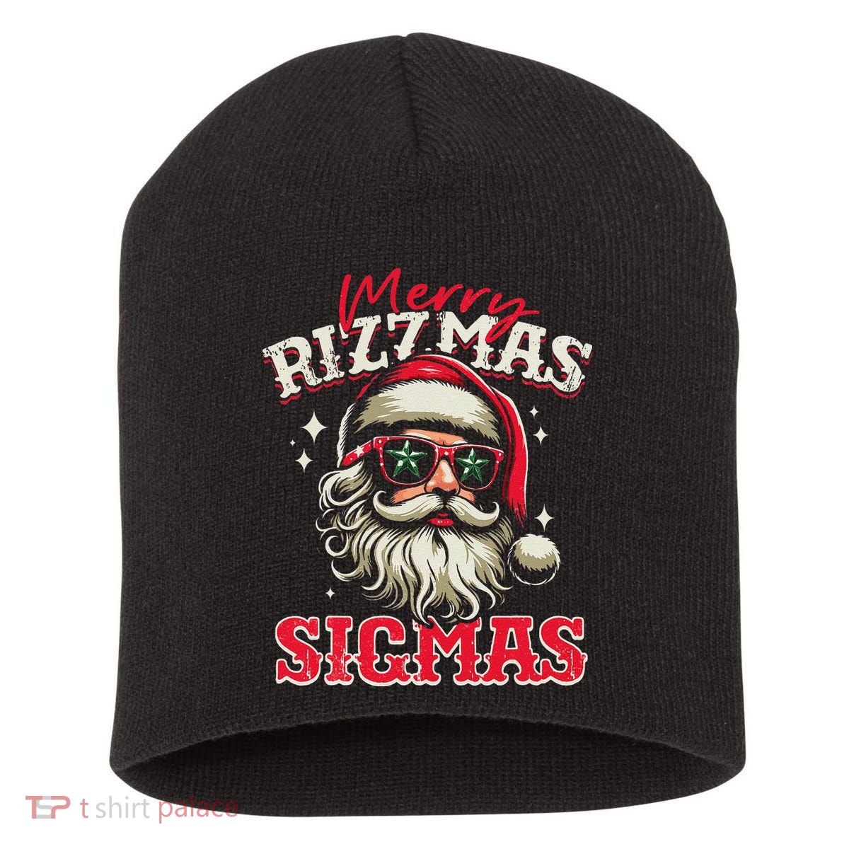 Skibid.I Rizzmas Christmas Rizz Santa Claus Charisma Cool Short Acrylic Beanie
