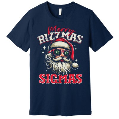 Skibid.I Rizzmas Christmas Rizz Santa Claus Charisma Cool Premium T-Shirt