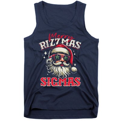 Skibid.I Rizzmas Christmas Rizz Santa Claus Charisma Cool Tank Top