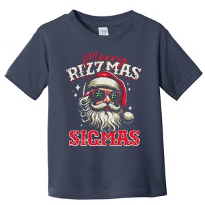 Skibid.I Rizzmas Christmas Rizz Santa Claus Charisma Cool Toddler T-Shirt