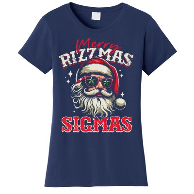 Skibid.I Rizzmas Christmas Rizz Santa Claus Charisma Cool Women's T-Shirt