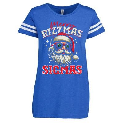 Skibid.I Rizzmas Christmas Rizz Santa Claus Charisma Cool Enza Ladies Jersey Football T-Shirt