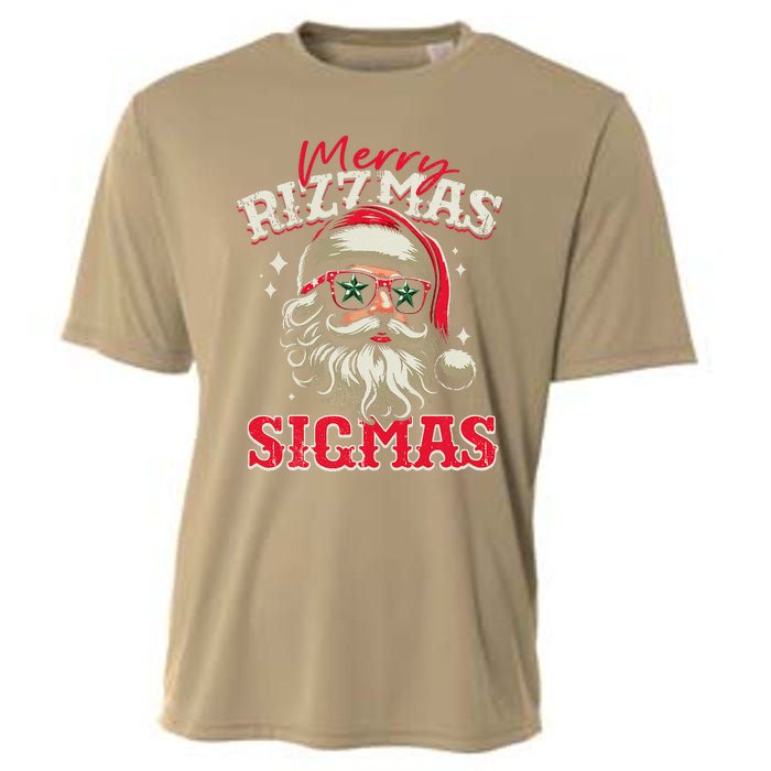 Skibid.I Rizzmas Christmas Rizz Santa Claus Charisma Cool Cooling Performance Crew T-Shirt