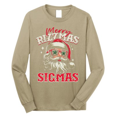 Skibid.I Rizzmas Christmas Rizz Santa Claus Charisma Cool Long Sleeve Shirt