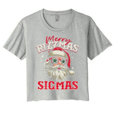 Skibid.I Rizzmas Christmas Rizz Santa Claus Charisma Cool Women's Crop Top Tee