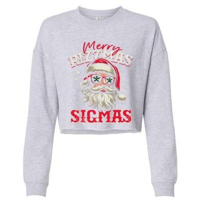 Skibid.I Rizzmas Christmas Rizz Santa Claus Charisma Cool Cropped Pullover Crew