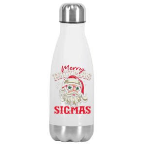 Skibid.I Rizzmas Christmas Rizz Santa Claus Charisma Cool Stainless Steel Insulated Water Bottle