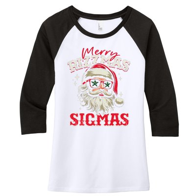 Skibid.I Rizzmas Christmas Rizz Santa Claus Charisma Cool Women's Tri-Blend 3/4-Sleeve Raglan Shirt