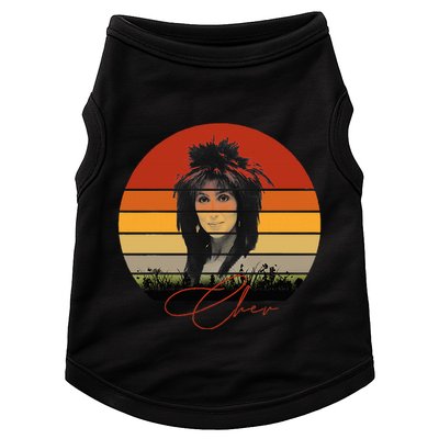 Solid Retro Color Sunset Vintage Chers Music Doggie Tank