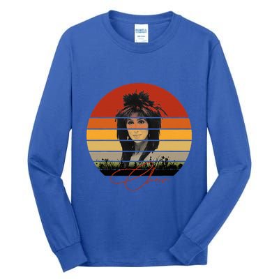 Solid Retro Color Sunset Vintage Chers Music Tall Long Sleeve T-Shirt