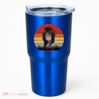 Solid Retro Color Sunset Vintage Chers Music Tumbler