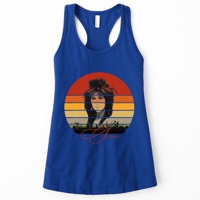 Solid Retro Color Sunset Vintage Chers Music Womens Tank Top