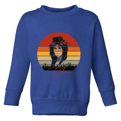 Solid Retro Color Sunset Vintage Chers Music Toddler Sweatshirt